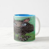 Mug à café à deux tons de mouton noir (Devant droit)