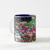 Mug à café à deux tons de Noël (Devant gauche)