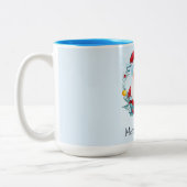 Mug à café à deux tons de Noël (Gauche)
