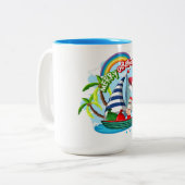 Mug à café à deux tons de Noël (Devant gauche)