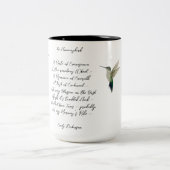 Mug à café à deux tons Emily Dickinson Hummingbird (Centre)