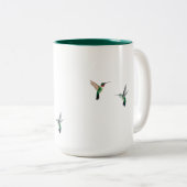 Mug à café à deux tons Emily Dickinson Hummingbird (Devant droit)