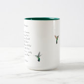 Mug à café à deux tons Emily Dickinson Hummingbird (Centre)