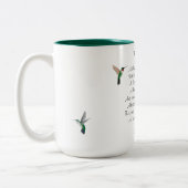 Mug à café à deux tons Emily Dickinson Hummingbird (Gauche)