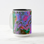 Mug à café à deux tons en marbre aigre (Devant gauche)