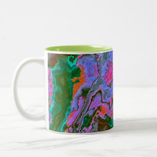 Mug à café à deux tons en marbre aigre