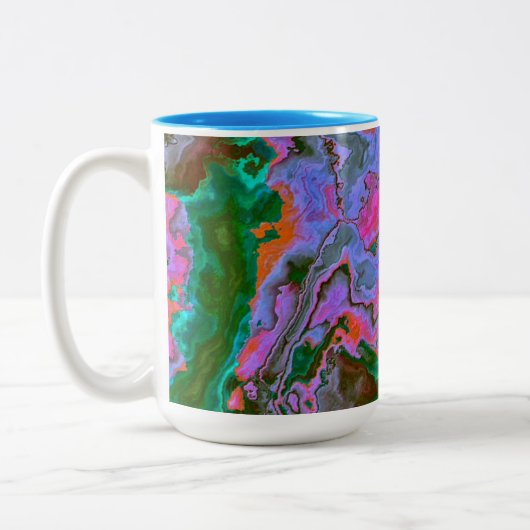 Mug à café à deux tons en marbre aigre (Gauche)
