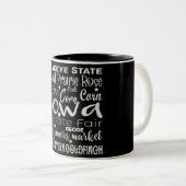 Mug à café à deux tons Etat/Iowa (Devant droit)