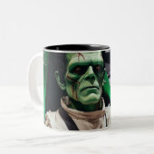Mug à café à deux tons Frankenstein (Devant gauche)