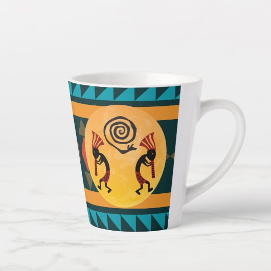Mug à café à deux tons indien Kokopelli (Droite)