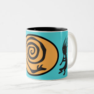 Mug à café à deux tons indien Kokopelli