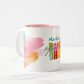 Mug à café à deux tons Marhaban ya Ramadhan (Devant gauche)