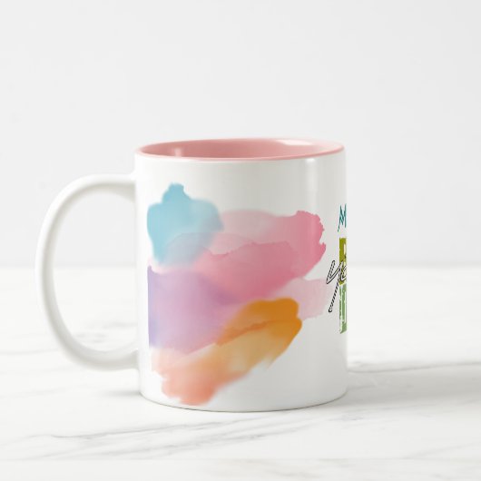 Mug à café à deux tons Marhaban ya Ramadhan (Gauche)