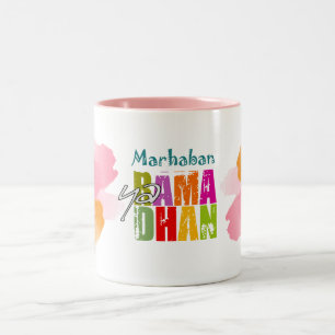 Mug à café à deux tons Marhaban ya Ramadhan