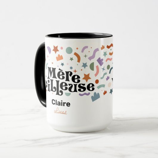 Mug à café à deux tons Mère Veilleuse (Devant gauche)