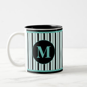 Mug à café à deux tons monogramme