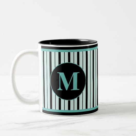 Mug à café à deux tons monogramme (Gauche)