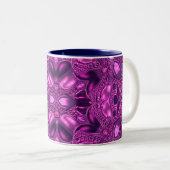 Mug à café à deux tons Motif Fuchsia (Devant droit)