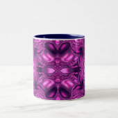 Mug à café à deux tons Motif Fuchsia (Centre)