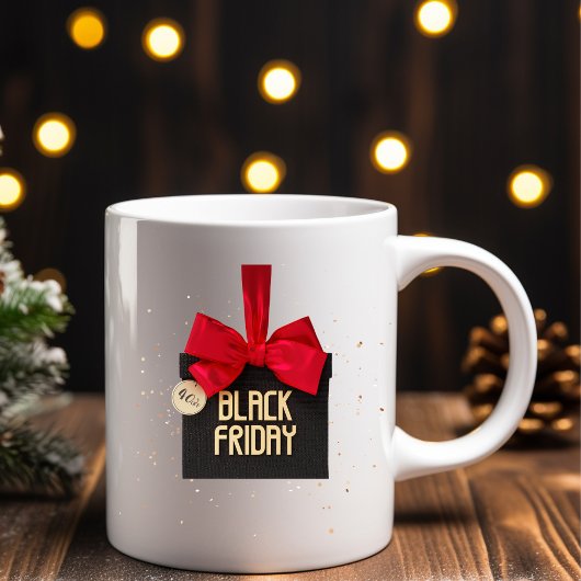 Mug à café à deux tons noir du vendredi