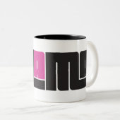 Mug à café à deux tons noir et rose (Devant droit)