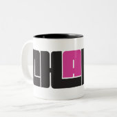 Mug à café à deux tons noir et rose (Devant gauche)