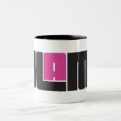 Mug à café à deux tons noir et rose (Centre)