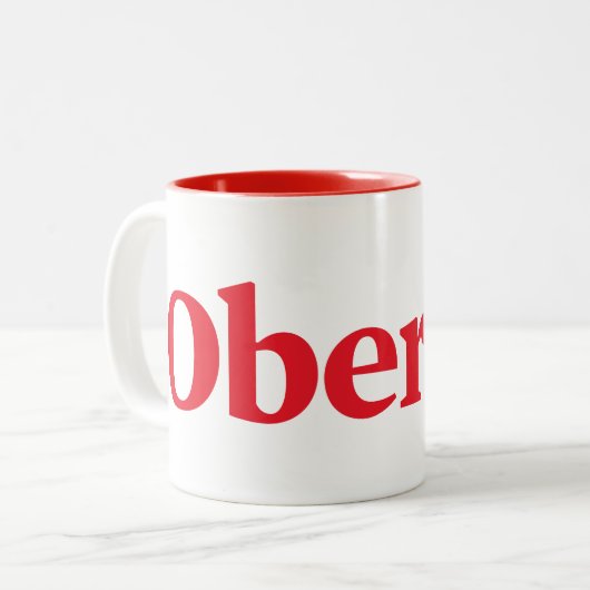 Mug à café à deux tons Oberlin (Devant gauche)