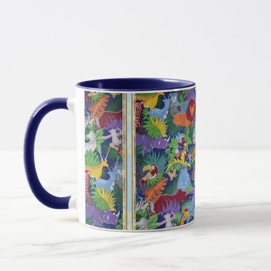 Mug à café à deux tons pour animaux de la jungle c (Gauche)