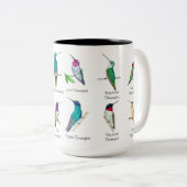 Mug à café à deux tons pour colibris d'Amérique du (Devant droit)
