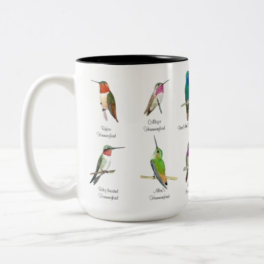 Mug à café à deux tons pour colibris d'Amérique du (Gauche)