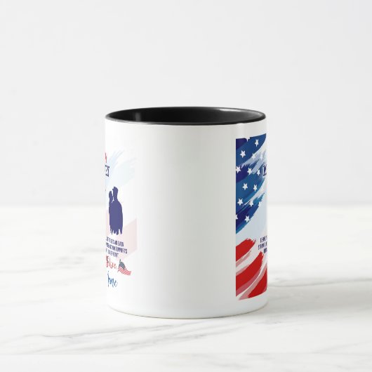 Mug à café à deux tons pour femme militaire (Centre)