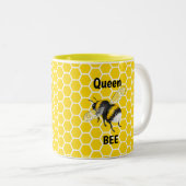 Mug à café à deux tons pour peigne à miel Queen Be (Devant droit)