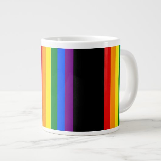 Mug à café à deux tons Rainbow Pride (Devant droit)