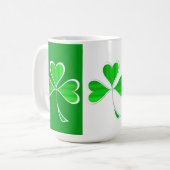 Mug à café à deux tons shamrock (Devant gauche)