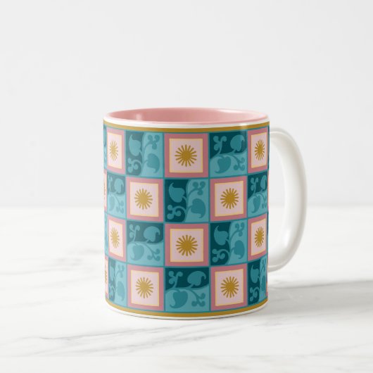 Mug à café à deux tons solaire et ombragé (Devant droit)