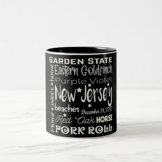 Mug à café à deux tons State/New Jersey (Centre)