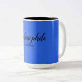 Mug à café à deux tons sur la plage (Devant droit)