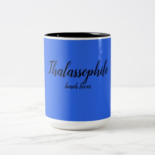 Mug à café à deux tons sur la plage (Centre)