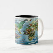 Mug à café à deux tons Texas Planet (Devant droit)