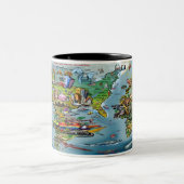 Mug à café à deux tons Texas Planet (Centre)