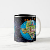 Mug à café à deux tons Texas Planet (Devant droit)