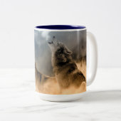 Mug à café à deux tons Wolf (Devant droit)