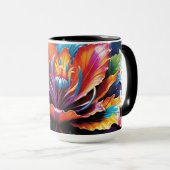Mug à café à fleurs arc-en-ciel (Devant droit)