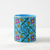 mug à café à fleurs gribouillées (Centre)