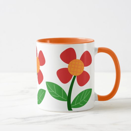 Mug à café à fleurs mignonnes (Droite)