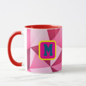 Mug à café à initiale holographique personnalisé (Gauche)