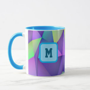 Mug à café à initiale holographique personnalisé