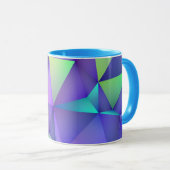 Mug à café à initiale holographique personnalisé (Devant droit)