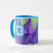 Mug à café à initiale holographique personnalisé (Devant gauche)